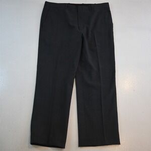 Vtg J Press 34x27 Gray Wool Flat Front Classic Straight Dress Mens Pants